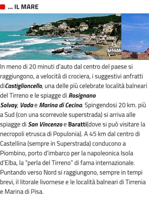 Appartamento Bellavista Castellina Marittima Luaran gambar